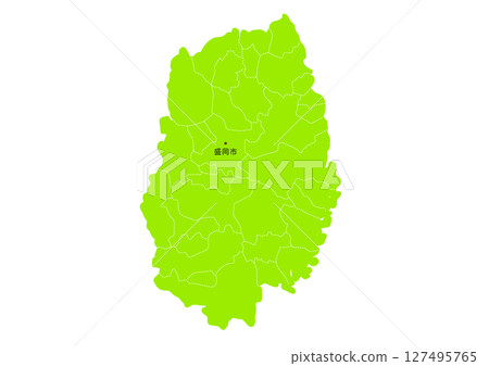 岩手縣行政區劃地圖 127495765