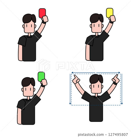 足球裁判信號組 3 足球裁判信號組 3 127495807