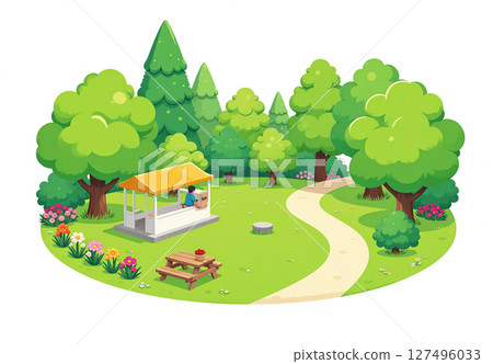 A relaxing spring afternoon 127496033