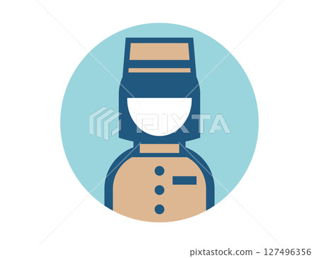 Hotel staff round simple colorful color illustration icon Hotel staff round simple colorful color illustration icon 127496356