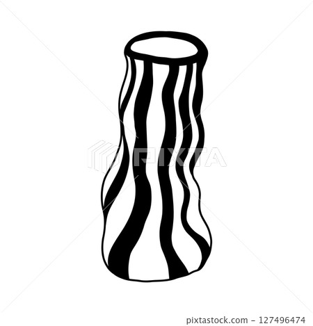 naive cute hand drawn vase naive cute hand drawn vase 127496474