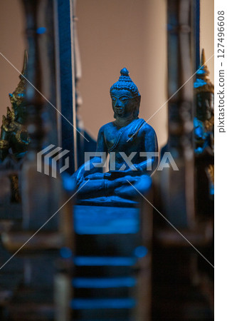 The Serene and Peaceful Buddha Statue Set in a Beautifully Tranquil Natural Setting The Serene and Peaceful Buddha Statue Set in a Beautifully Tranquil Natural Setting 127496608