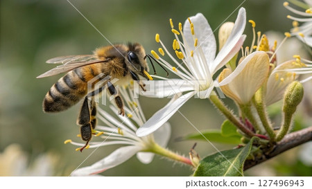 bee on a flower bee on a flower 127496943