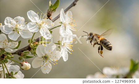 bee on a flower bee on a flower 127496956
