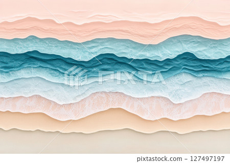 Soft waves of pastel colors create a serene beachscape that captures the essence of calm moments by the shore Soft waves of pastel colors create a serene beachscape that captures the essence of calm moments by the shore 127497197