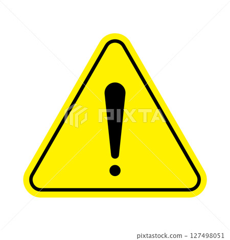 Exclamation mark warning exclamation mark caution triangle yellow icon 127498051