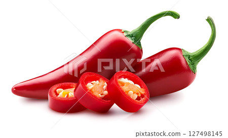 Red jalapeno pepper 127498145