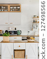 Modern Scandinavian Kitchen Interior Minimalist Design Decor 127498566