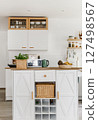 Modern Scandinavian Kitchen Interior Minimalist Design Decor 127498567