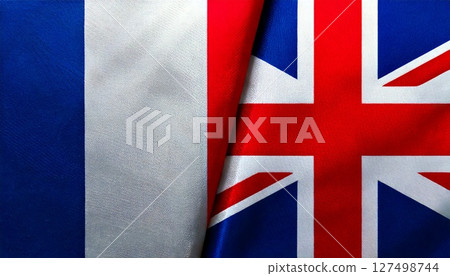 British and French flags. 127498744