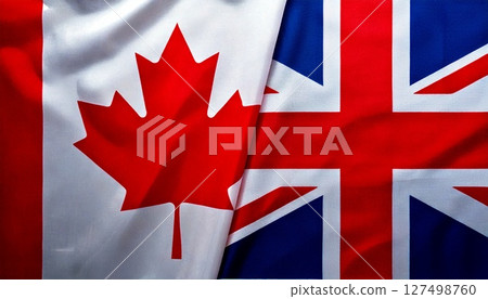 British and Canadian flags. 127498760