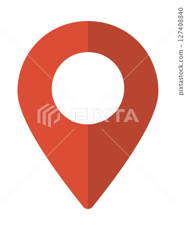 Illustration material: Map pin vector red red pin point. pin location 127498840