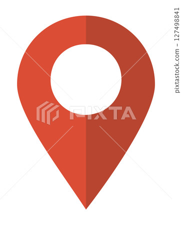 Illustration material: Map pin vector red red pin point. pin location 127498841