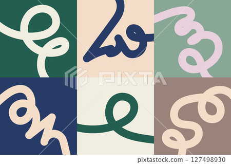 Muted color combinations. Matching color set. Vector illustration. Muted color combinations. Matching color set. Vector illustration. 127498930
