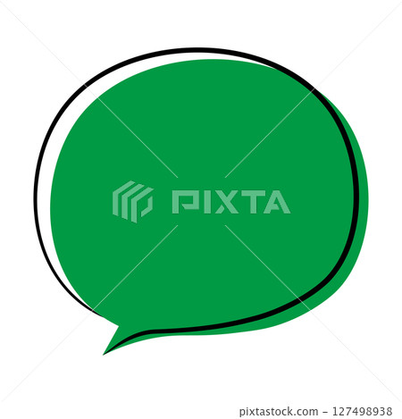 Simple speech bubble illustration on white background Simple speech bubble illustration on white background 127498938