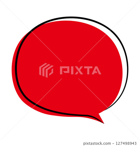 白色背景上的簡單語音氣泡圖 127498943