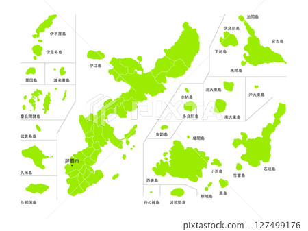 沖繩縣行政區劃圖 127499176