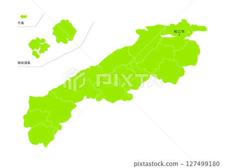 島根縣行政區劃圖 127499180