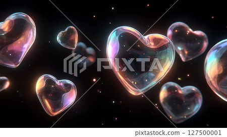 Soap bubbles in the shape of a heart 127500001