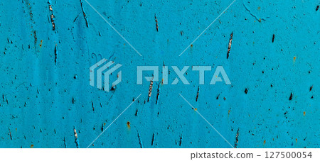 Metal painted with blue paint. Scratched paint, rusting metal. Metal painted with blue paint. Scratched paint, rusting metal. 127500054