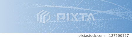 Flowing Dotted Waves on Blue Background 127500537