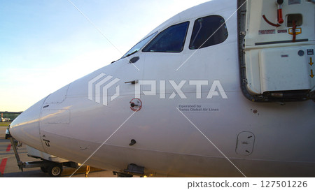 Zurich, Switzerland, April 15, 2015: BAe 146 during Boarding 127501226