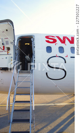 Zurich, Switzerland, April 15, 2015: BAe 146 during Boarding 127501227