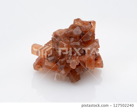 Brown Aragonite Crystal Cluster Specimen - Natural Earth Tone Mineral Formation, Geology, Healing Stone, Decorative Object, Studio Shot 127502240