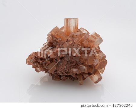 Stunning Natural Aragonite Crystal Cluster Formation Featuring Peach Hues and Sharp Rectangular Prisms, Mineral Specimen Display Stunning Natural Aragonite Crystal Cluster Formation Featuring Peach Hues and Sharp Rectangular Prisms, Mineral Specimen Display 127502243