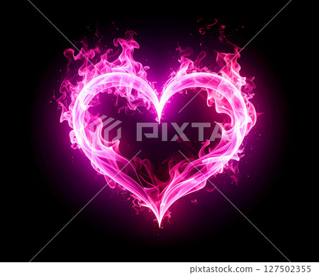 心型粉色火焰 心型粉色火焰 127502355