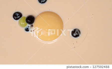 Bubble tea planets with tapioca pearl moons orbiting milk tea sun. Generated Image Bubble tea planets with tapioca pearl moons orbiting milk tea sun. Generated Image 127502488