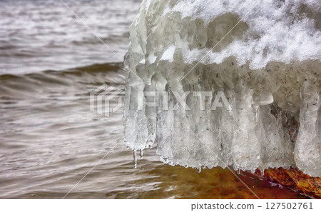 frozen coast sea in winter frozen coast sea in winter 127502761