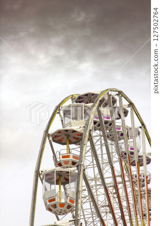 Ferris wheel, big wheel metal construction Ferris wheel, big wheel metal construction 127502764