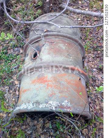 empty barrels in the Arctic environmental pollution 127502830