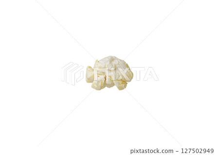 macro popcorn on isolated and white background macro popcorn on isolated and white background 127502949
