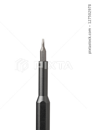 Iron bit with screwdriver on Isolated on white background Iron bit with screwdriver on Isolated on white background 127502978