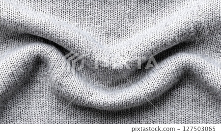 Soft Knitted Wool Fabric in Light Gray Tones Soft Knitted Wool Fabric in Light Gray Tones 127503065