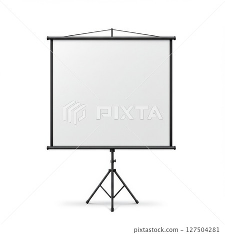Portable Projection Screen on Tripod 127504281