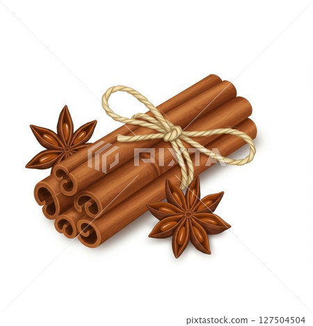 Brown Cinnamon Sticks and Star Anise Bundle 127504504