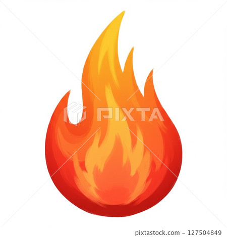 Orange And Red Fire Flame Illustration 127504849