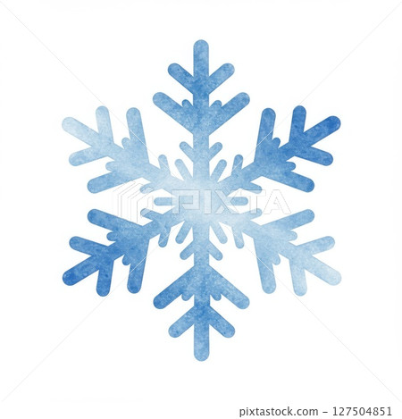Blue Watercolor Snowflake Design 127504851