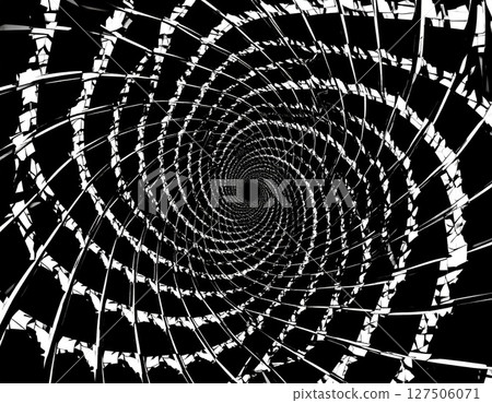 Abstract Black And White Spiral Pattern Design 127506071