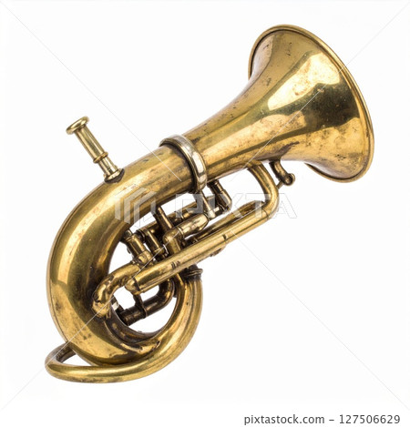 Vintage Gold Euphonium Musical Instrument Vintage Gold Euphonium Musical Instrument 127506629