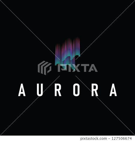aurora logo concept sky design with beautiful and cool aurora natural scenery illustration of natural scenery symbol aurora logo concept sky design with beautiful and cool aurora natural scenery illustration of natural scenery symbol 127506674