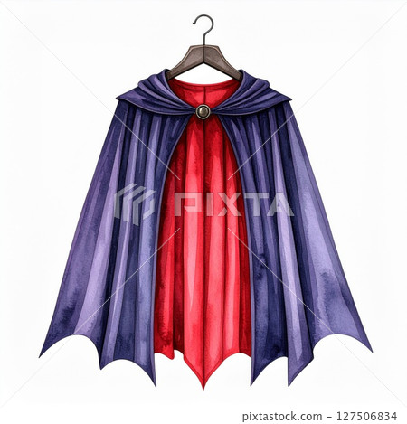 Purple and Red Hooded Cape on Hanger Purple and Red Hooded Cape on Hanger 127506834