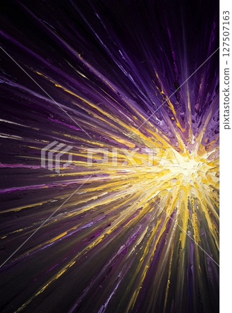 Abstract Purple And Gold Light Burst Background 127507163
