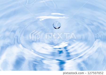 水滴落在水面上。 水滴落在水面上。 127507852