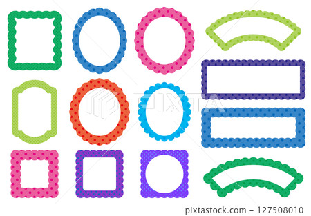 Dot pattern frame (vivid color) Dot pattern frame (vivid color) 127508010