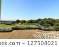 A park square where hydrangeas bloom 127508021