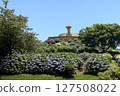 A park square where hydrangeas bloom 127508022